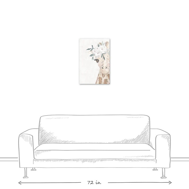 Baby Giraffe 16" x 24" Canvas Wall Art