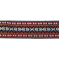 1.5" Black & Red Embroidered Belting Ribbon by Celebrate It®