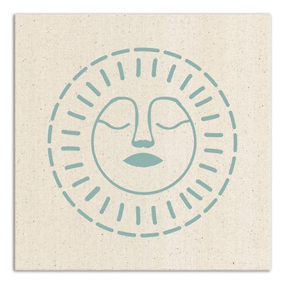 Sun Face Canvas Wall Art