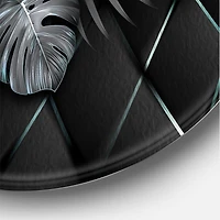 Designart - Black and Gold Tropical Leaves I