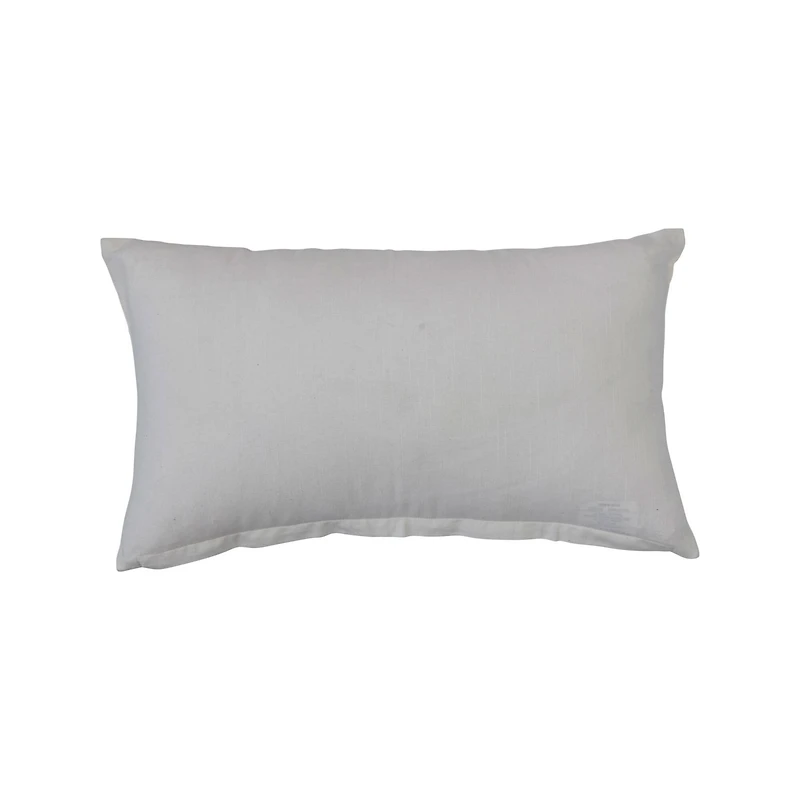 Hello Honey® 24" Embroidered Naughty or Nice Dogs Cotton Slub Lumbar Pillow