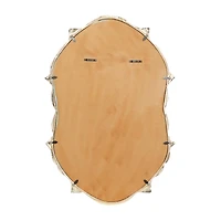 Gold Aluminum Contemporary Wall Mirror, 36" x 25" x 2"