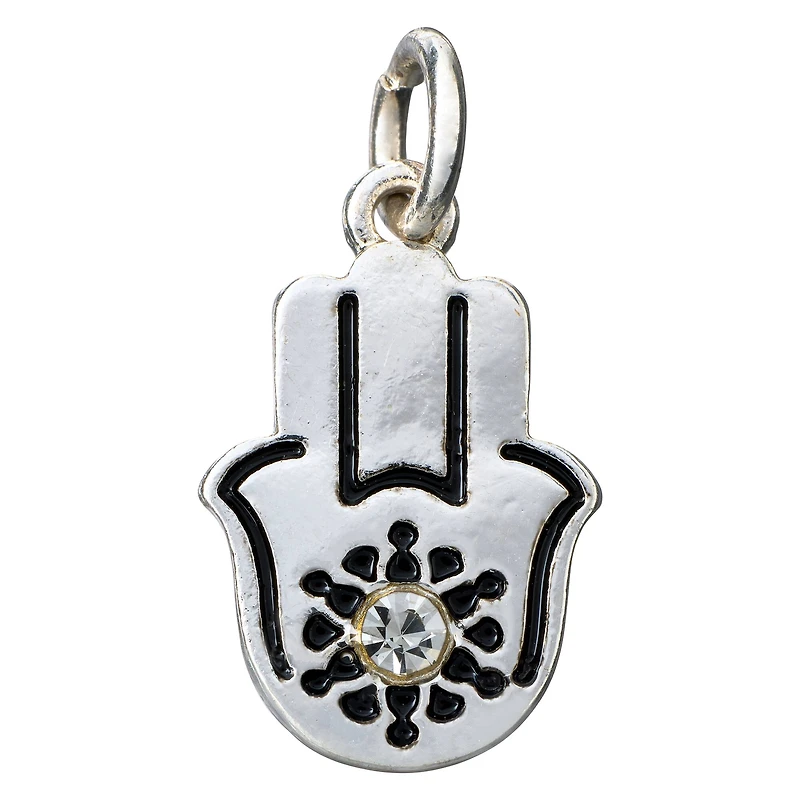 12 Pack: Charmalong™ Silver Plated Hamsa Charm by Bead Landing™