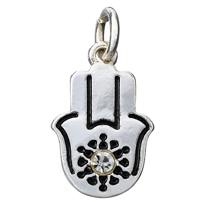 12 Pack: Charmalong™ Silver Plated Hamsa Charm by Bead Landing™