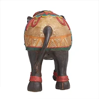 14.25" Intricate Standing Elephant Tabletop Sculpture