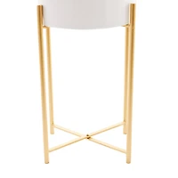 CosmoLiving by Cosmopolitan Set of 2 Iron Contemporary Planter