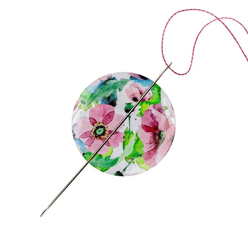 Wonderland Crafts Pink Poppy Magnetic Needle Holder