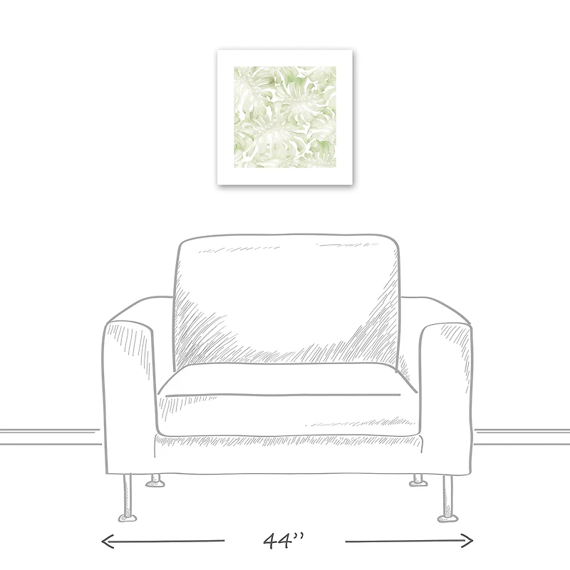 Simple Monstera Canvas Wall Art