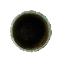 Hello Honey® 13.8" Distressed Green Rustic Cement Planter