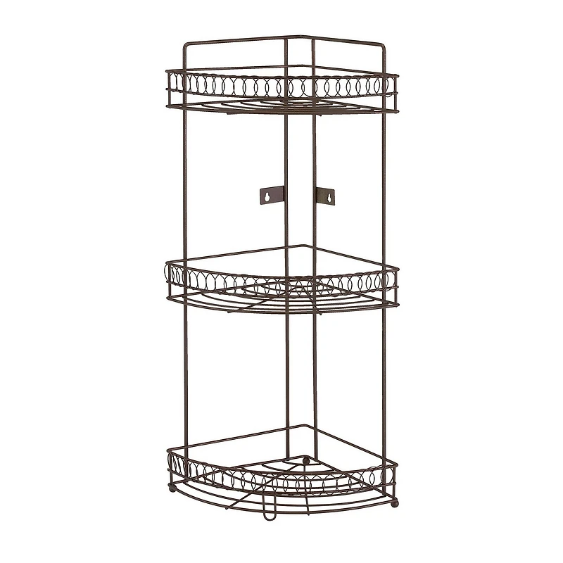 Bath Bliss 3-Tier Corner Bath Shelf in Curls Design