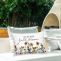 Stupell Industries Full Bloom Sentiment Outdoor Printed Pillow