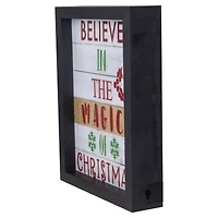 LED Lighted 'Believe in the Magic of Christmas' Shadow Box Wall Art