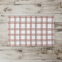 Holiday Plaid on White Floor Mat