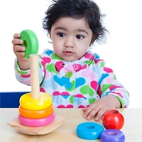 Toy Time Wooden Rainbow Stacking Rings