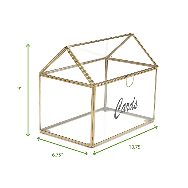 Mind Reader Clear Glass Card Box