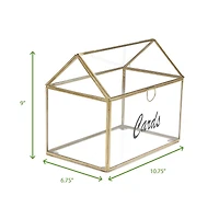 Mind Reader Clear Glass Card Box