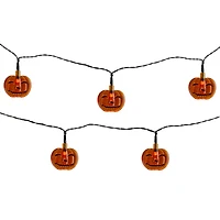 10ct. Orange Jack-O-Lantern LED Mini Halloween Lights