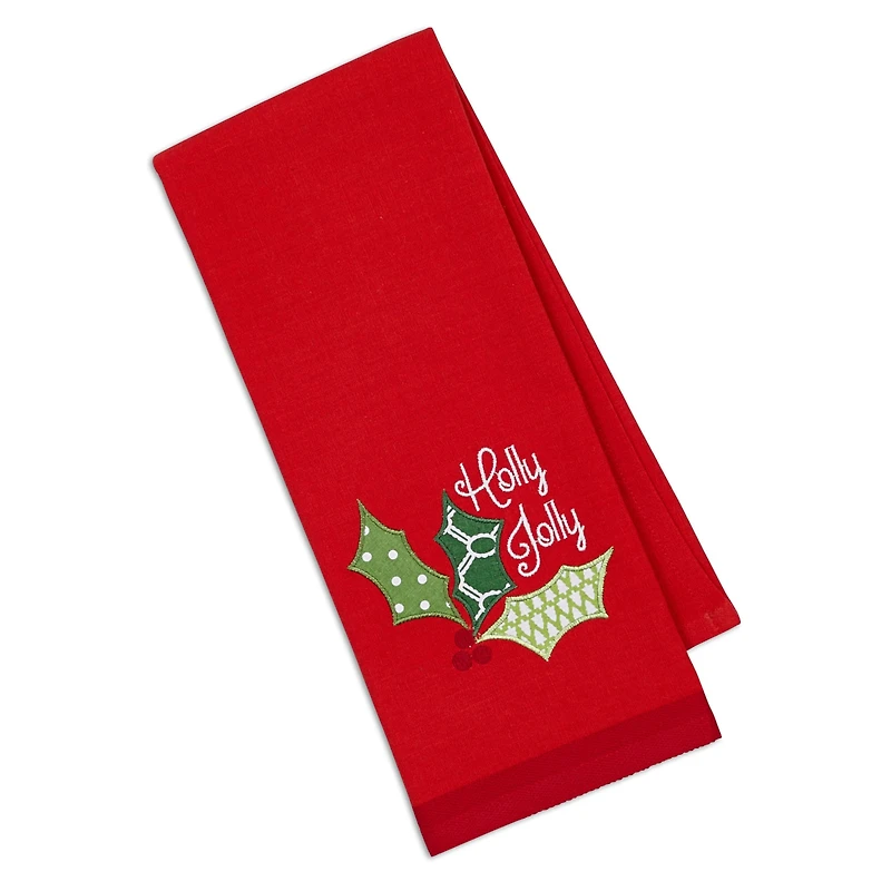 DII® Mixed Christmas Embroidered Dishtowels, 3ct.