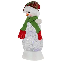 LED Lighted Acrylic Snowman Christmas Snow Globe - 11"