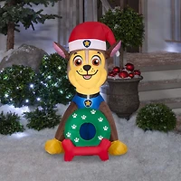 3ft. Airblown® Inflatable Christmas Nick Jr.™ Paw Patrol Chase in Santa Hat with Wreath