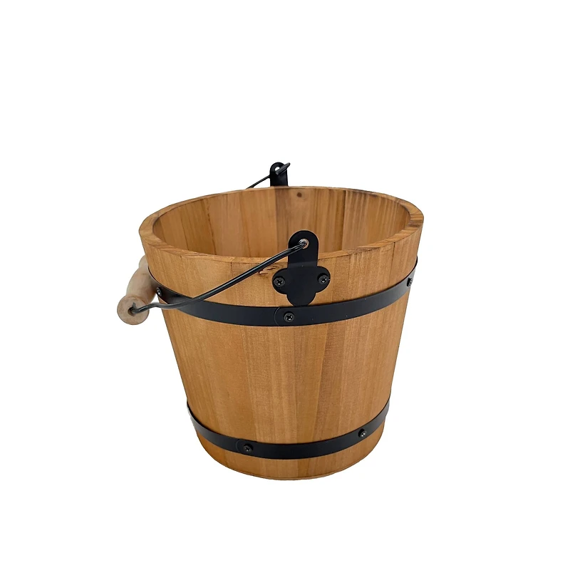 6.75" Natural Wood & Metal Bucket by Ashland®