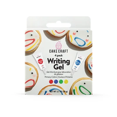 Cake Craft Primary Colors Writing GeL, 4ct.