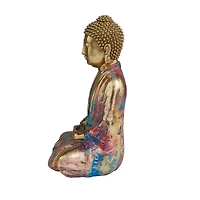 The Novogratz 12.5" Golden Artistic Buddha Tabletop Sculpture