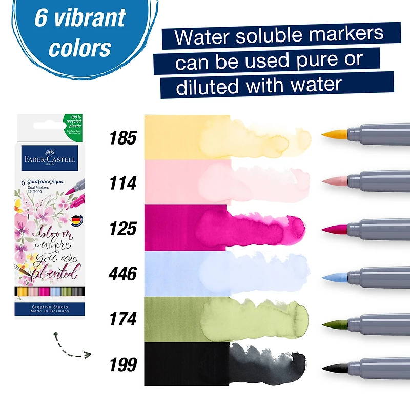 Faber-Castell® Goldfaber Aqua Lettering Dual-Tip Marker Set