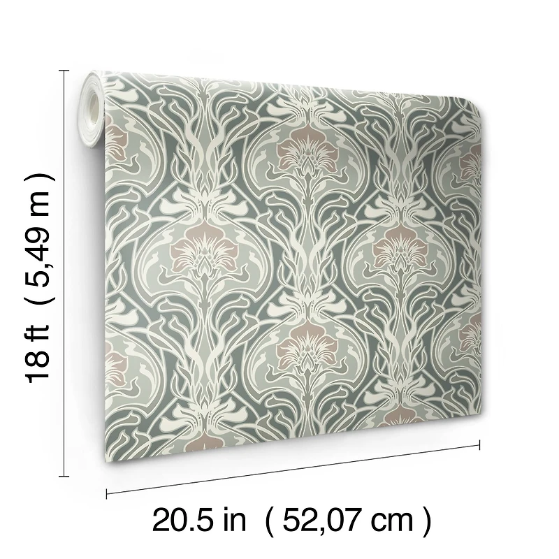 NuWallpaper Fallon Brown Peel & Stick Wallpaper