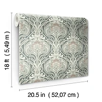 NuWallpaper Fallon Brown Peel & Stick Wallpaper