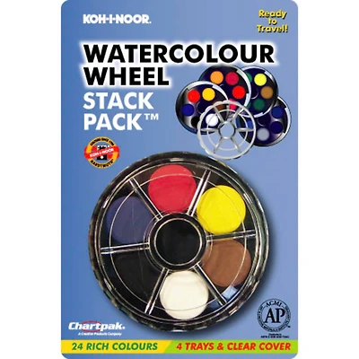 Koh-I-Noor 24-Color Watercolor Wheel Stack Pack™