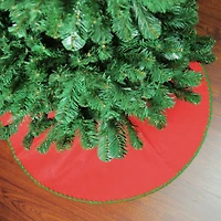 26" Christmas Traditions Cardinal Red with Green Stitching Mini Tree Skirt