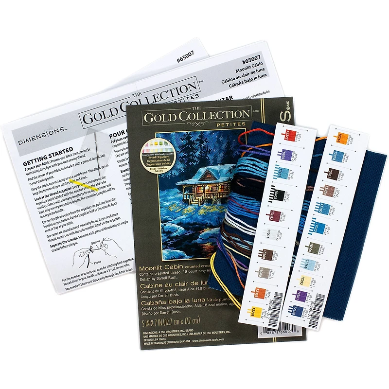 Dimensions® Moonlit Cabin Counted Cross Stitch Kit
