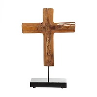 Brown Teak Wood Eclectic Style Table Decor 22" x 15" x 6"