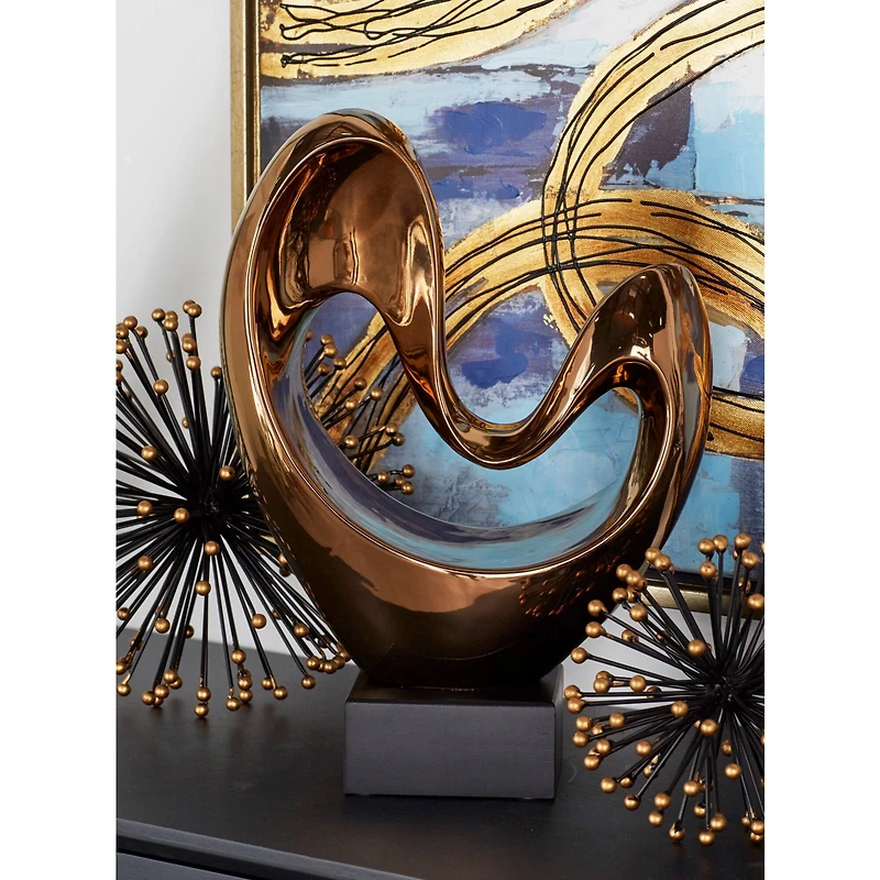 14" Porcelain Modern Abstract Sculpture