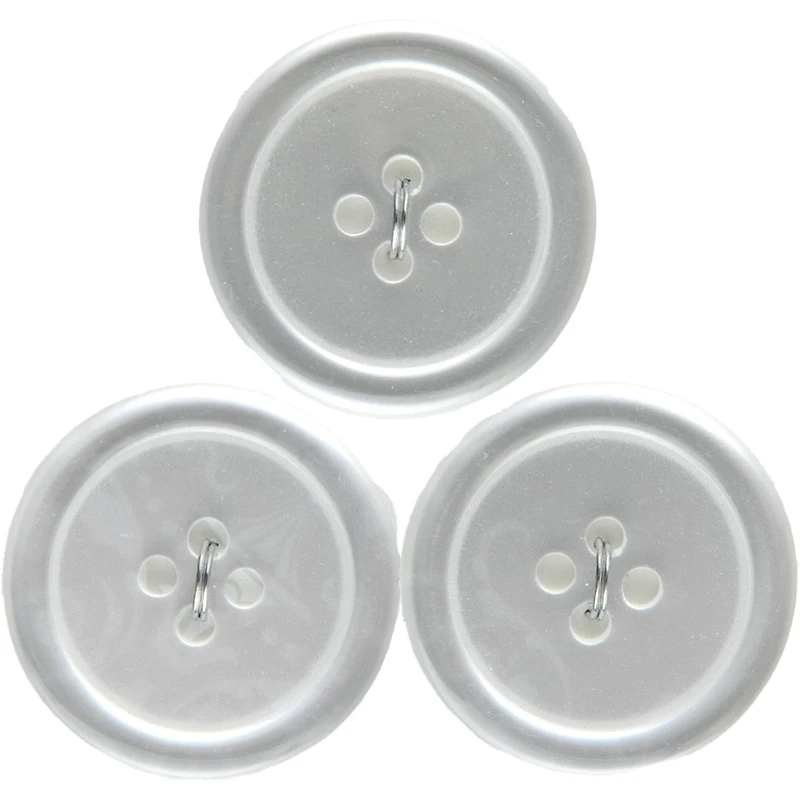 LaMode 7/8" Translucent 4-Hole Buttons, 3ct.
