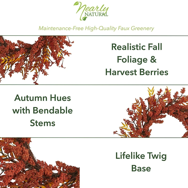 18" Harvest Berry Wreath