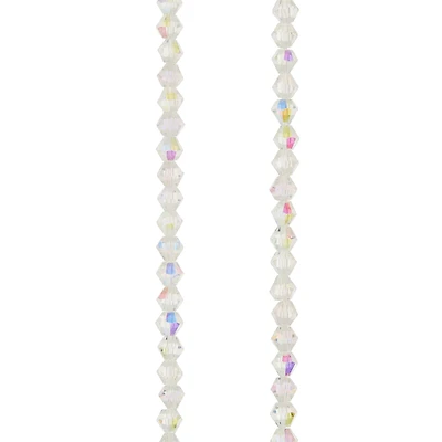 Crystal Faceted Glass Bicone Beads, 4mm by Bead Landing™