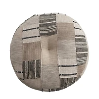 Hello Honey® 24" Handwoven Cotton Patchwork Pouf Ottoman