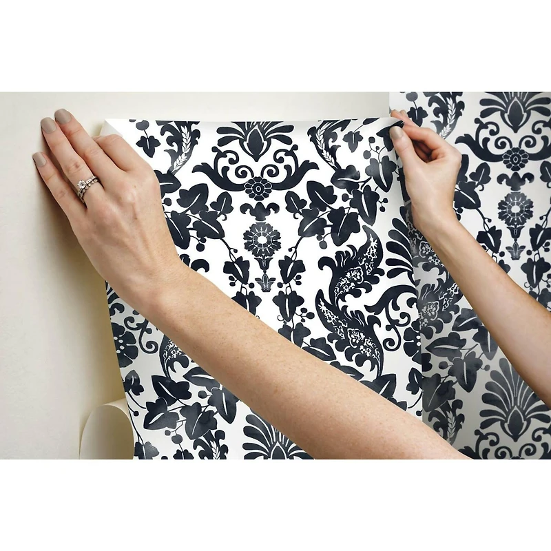 RoomMates Vine Damask Peel & Stick Wallpaper