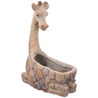 17" Giraffe Outdoor Ceramic Garden Planter