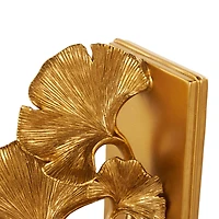7.5" Gold Polystone Tree Ginkgo Decorative Bookends, 2ct.