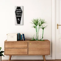 Stupell Industries Home Sweet Haunted Home Halloween Rose Casket Canvas Wall Art