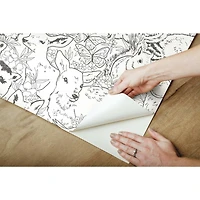 RoomMates Woodland Sketch Peel & Stick Wallpaper
