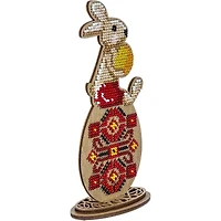 Wonderland Crafts Bunny Sitting on Egg Bead Embroidery on Wood Kit