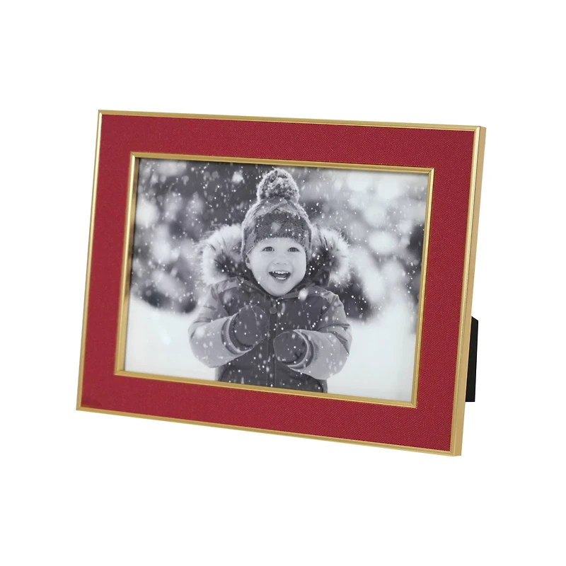 5" x 7" Red & Gold Fabric Plastic Frame by Studio Décor®