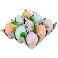 6.25" Pastel Easter Eggs with Carton Decoration