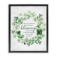 Stupell Industries Irish Proverb Wreath Floater Framed Art