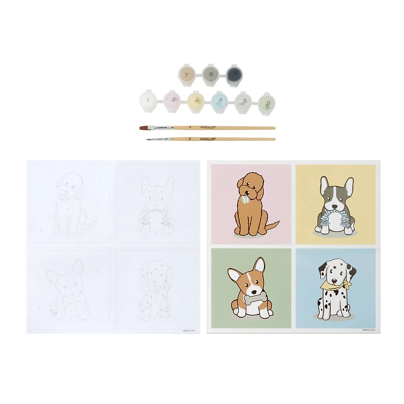 Dogs Paint-by-Number Gallery Mini Kit by Artist's Loft®
