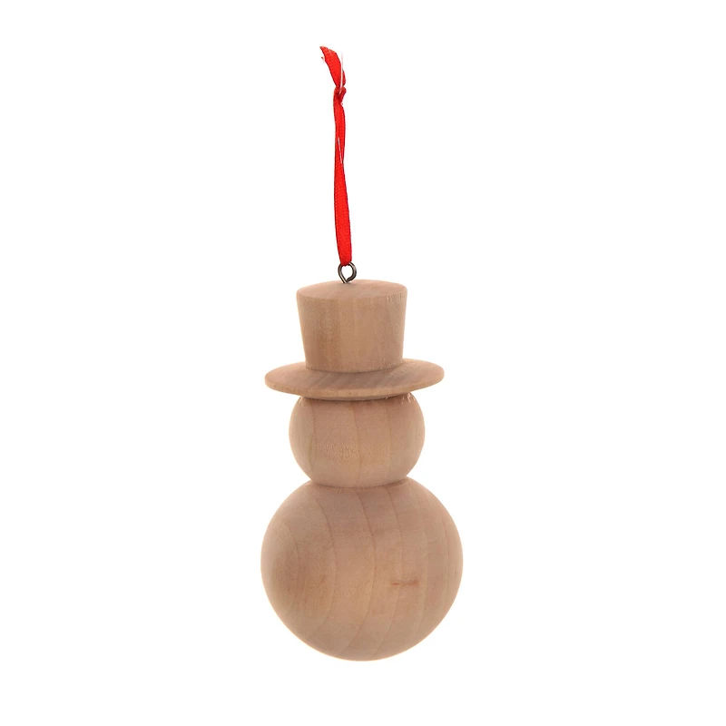 4.25" Unfinished Snowman DIY Wood Ornament by Make Market®
